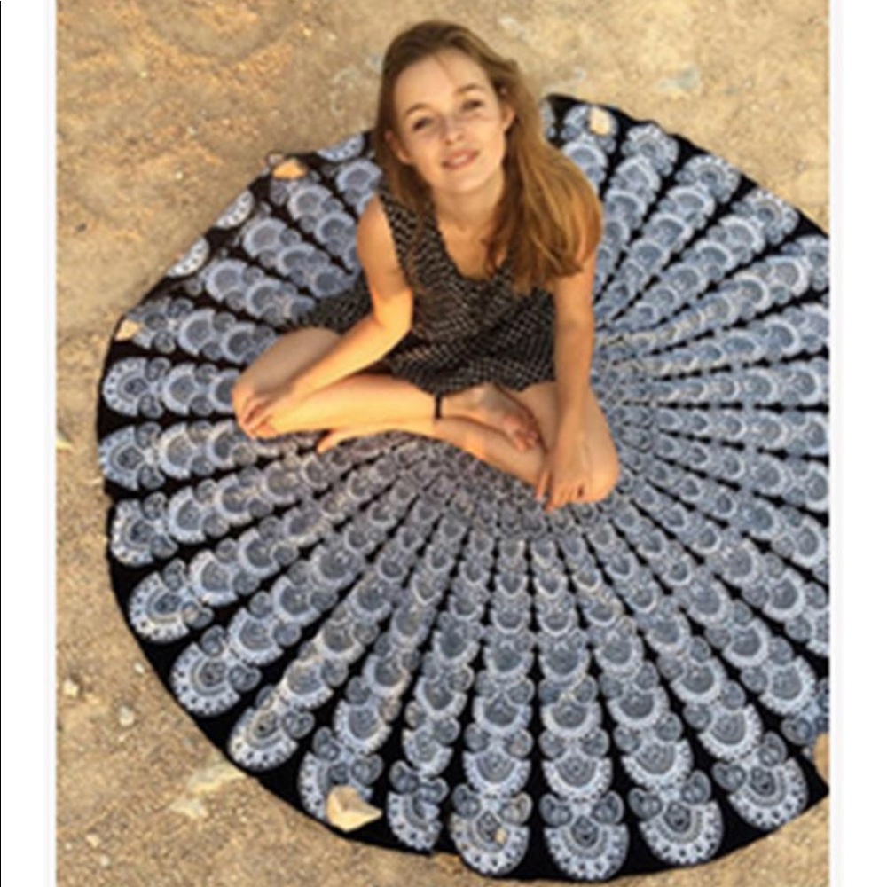 Round Mandala Beach Towels